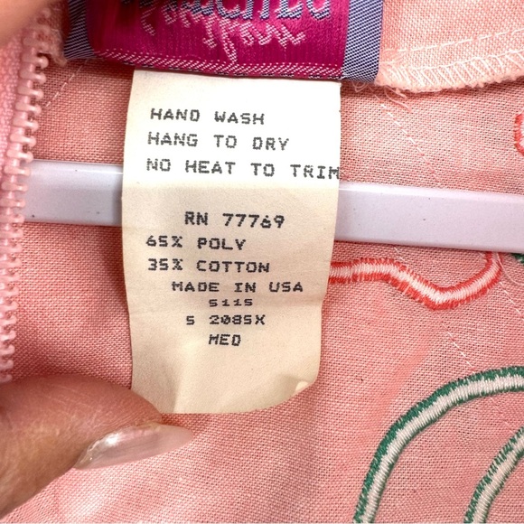 Vintage 90’s Pastel Bomber Jacket Women  Size Medium - Picture 8 of 11